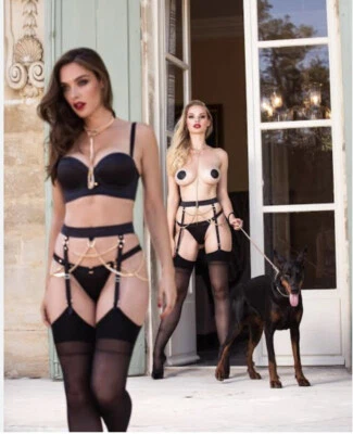New Honey Birdette Karina Gold Chain Brief Size Medium