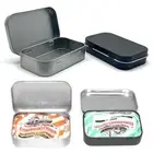 Frosted Storage Box Metal Jewelry Organizer Mini Pill Candy Container Candy
