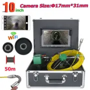 50M Wireless 17mm Pipe Sewer Inspection Video Camera Industrial LED Lights APP