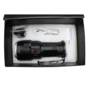 High Power Flashlight Rechargeable Orange Peel Reflector 3000 Lumen XHP50.2 LED
