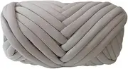 Crochet Wool Heavy Oversize Roving for Hand Knitting, Crochet, Soft Cotton Roving for Knitting Blankets Rainbow Wool (Color : 0.25kg Light Gray)