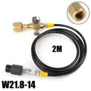 W21.8-14 CO2 Cylinder Tank Quick Connect Refill Adapter Hose Filling Station Kit