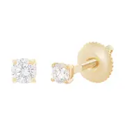 9kt Yellow Gold 3mm Stud Earring with Cubic Zirconia