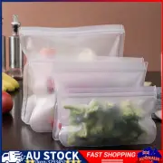 2/4PCS EVA Silicone Food Storage Bags Reusable Zip Lock Pouch Fresh Sealer]