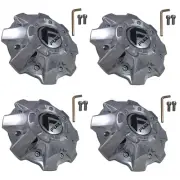 Fuel Wheels Chrome Custom Wheel Center Caps # 1001-79 (4 CAPS) NEW! +Bolts!