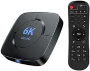 CHROX Android TV Box 12.0, Smart Tv Box 4GB+64GB H618 Quad-Core Cortex-A53 CPU, 6K/4K 2.4G/5G Wi-Fi HDR10+ Bluetooth 5.0 10M/100M Ethernet USB 2.0 Set Top Box,4gb+64gb