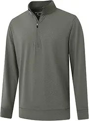 [M MAELREG] Quarter Zip Pullover Men Moisture Wicking Performance Heather Midlayer Golf 1/4 Zip Pullover Mens Sweatshirt
