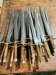 Lot of 10 / Swords Hand Forged Damascus Steel Viking Sword Battle Ready Medieval