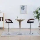 NNEVL Bar Stools 2 pcs Dark Grey Fabric and Bentwood
