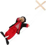 FELTECHELECTR Pirate Marionette Interactive Wooden String Puppet Funny Pirate Character for Parent Play and Puppet Theater