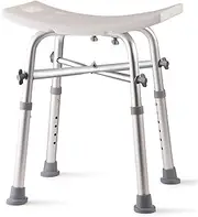 Dr. Kay's Adjustable Height Bath & Shower Chair Shower Bench - White Aluminum