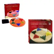 [Hansen] Classic Wooden Chinese Checkers Board Game - Marbles