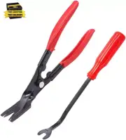 2 Pcs Red Clip Removal Tool Pliers Fastener, Set Auto Trim Removal Tool Pry Tool