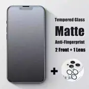 2x Tempered Matte Glass Screen Protector For iPhone 16 15 14 13 Pro Max Cam Lens