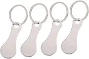 [BUTIFULSIC] 4pcs Cart Token Shopping Trolley Tokens Key Rings Decor Push Car Purse Holder Portable Metal Keychain Shopping Token Keyring Trolley Tokens for Shopping Coin Wallet Guitar Truck