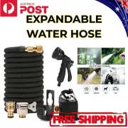 Flexible Expandable Garden Water Hose Pipe Car Wash W/ Spray Nozzle Gun 25-100FT