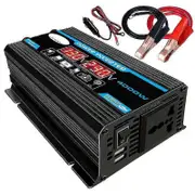 12V 220V Pure Sine Inverter 4000W Inverter <BOS> Pure Sine Wave Transformer with Control & Dual AC Power Outlets for RV Truck Car