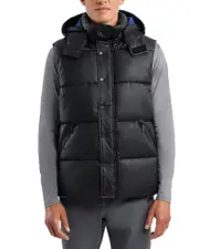 Hunter Chiswell Nylon Quilted Removable Hood Full Zip Puffer Vest