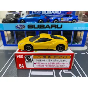 TOMICA NO.64-6 FERRARI 488 GTB 初回版 絕版新車貼