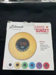 Wake Up Light Alarm Clock Sunrise Sunset 6 Soothing Colors 7 Nature Sounds