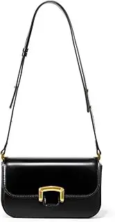 [Roymi] French Spring And Summer Genuine Leather Women's Bag Messenger Bag Fashionable Commuter Underarm Bag, Black, One Size
