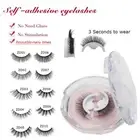Thick Wispy 3D Mink Reusable Natural Curly Self-adhesive False Eyelashes
