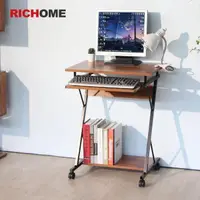 在飛比找momo購物網優惠-【RICHOME】赫曼超實用電腦桌/工作桌/筆電桌(附滑軌鍵