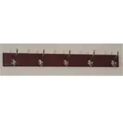 Wooden Mallet HCR-5NMH 5 Hook Coat Rack in Mahogany - Nickel