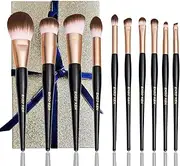 ENZO KEN Elegant Natural Goat Hair Makeup Brush Set with Gift Box, Natural Hair Makeup Brushes Set Professional, Make up Brushes Set Professional, Natural Makeup Brushes, Cosmetic Brushes Makeup Set.