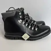 NWT Cole Haan ZeroGrand Water Resistant Hiker Boots British Black C35594 Sz 9.5M