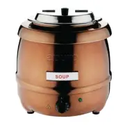 Apuro Soup Kettle 10L Warmer Copper Colour Sauce Chilli Stew Cafe Takeaway