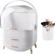 WUISOLQP Essential Makeup Products Dressing Organiser Efficient Dressing Table For Beauty Routines Organiser Makeup Organiser Up, White, 29 * 19 * 38cm