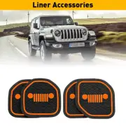 Cup Door Liner Inserts Holder For Jeep Gladiator Wrangler Accessories Orange (for: Jeep)