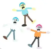 Zombie Bendables Set of 3 (Free Shipping with 6 Purchases)