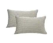 Striped Splicing Embrace Pillowcase Modern Simple Cushion Cover Home Decor Pillowcase,Black