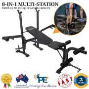 Finex Weight Bench Press 8-in-1 Multi-Station Fitness Home Gym Equipment Incline