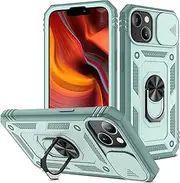 DAWEIXEAU Case for iPhone 13 Mini Camera Protection Mobile Phone Case Drop Resistance Mobile Phones Protective Case for iPhone 13 Mini 5.4 Inch (Green)