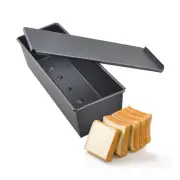 Pullman Loaf Pan with Lid Aluminum Steel Pullman Loaf Pan Commercial Grade No...
