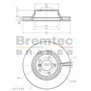 Bremtec Euro-Line GeoZinc Coated Brake Rotor - BDR17920EL