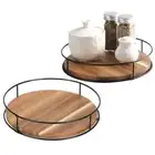 Versatile Rotating Storage Rack Spice Jar Storage Tray Pantry