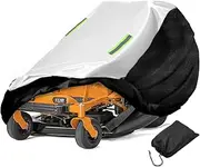 YOYOW Zero Turn Mower Cover,Heavy Duty Fabric Waterproof Fits Decks up to 60" , UV Protection Lawn Mower Cover Fit 81"L x 46"W x 50"H