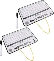 PAMINGONO 2pcs Double Sided Golf Scoreboard for Writable Dry Erase Training Board for Accurate Score Tracking Interactive Tool for Skill Improvement and Engagement