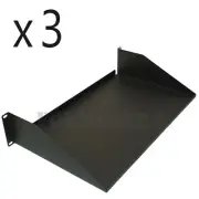 3 Pack - Cantilever Relay Rack Mount Steel Server Monitor Shelf 19" 2U 10" Deep