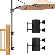 NATUREIN Heavy Duty Patio Umbrella Holder, Stainless Steel Offset Umbrella Stand Umbrella Clamp Mount Bracket for Deck Railing, Mount to Deck, Fences,