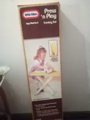 Vintage Little Tikes Ironing Board Set Press ‘n Play 1983 Never Used OG Box
