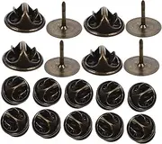 [KONTONTY] 50 Sets Butterfly Needle Lapel Pin Brooch Clutch Lapel Fastener Clasps Rubber Pin Backs Copper Golden Locking Pin Backs for Enamel Pins Badge Pins Backs Professional Pin Needles