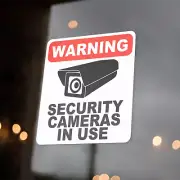 Warning Security Camera In Use Sticker Decal Sign