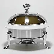 Buffet Serving Food Heater - Food Warming Tray, Food Warming Buffet, Stainless Steel with Glass Plate, Hot Pot Set Catering Buffet Heater. Hot Pot Buffet Set