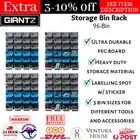 Giantz 96 Storage Bin Rack Wall-Mounted Tool Garage Shelving Organiser Workshop