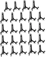 Artliving 5" Black 24pcs/Set Plastic Easels Plate Display Stands Picture Frame Stand Holder